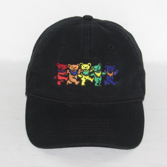 Grateful Dead Other - Rare Grateful Dead Adjustable Strap Hat Official Merchandise Black Dancing Bears
